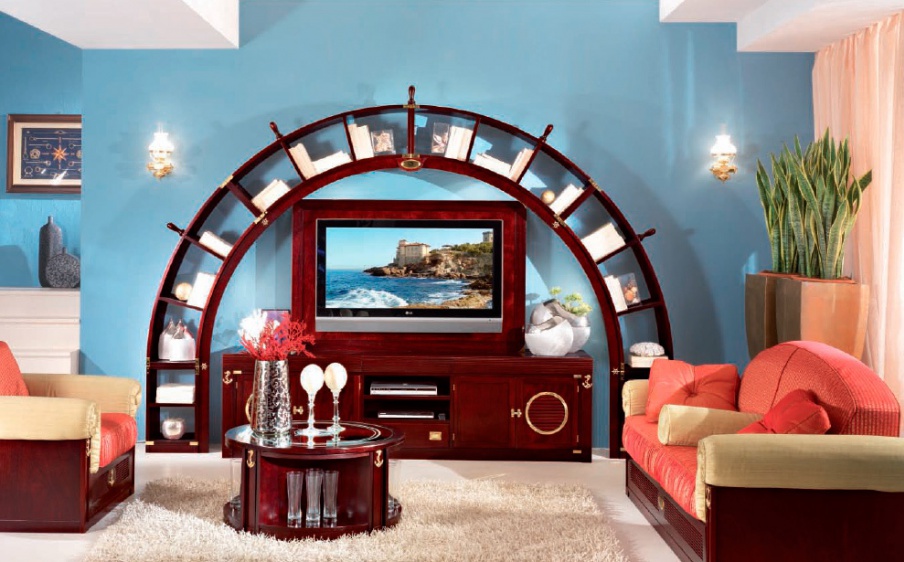 Sofa set with marine motifs Arkata, Caroti