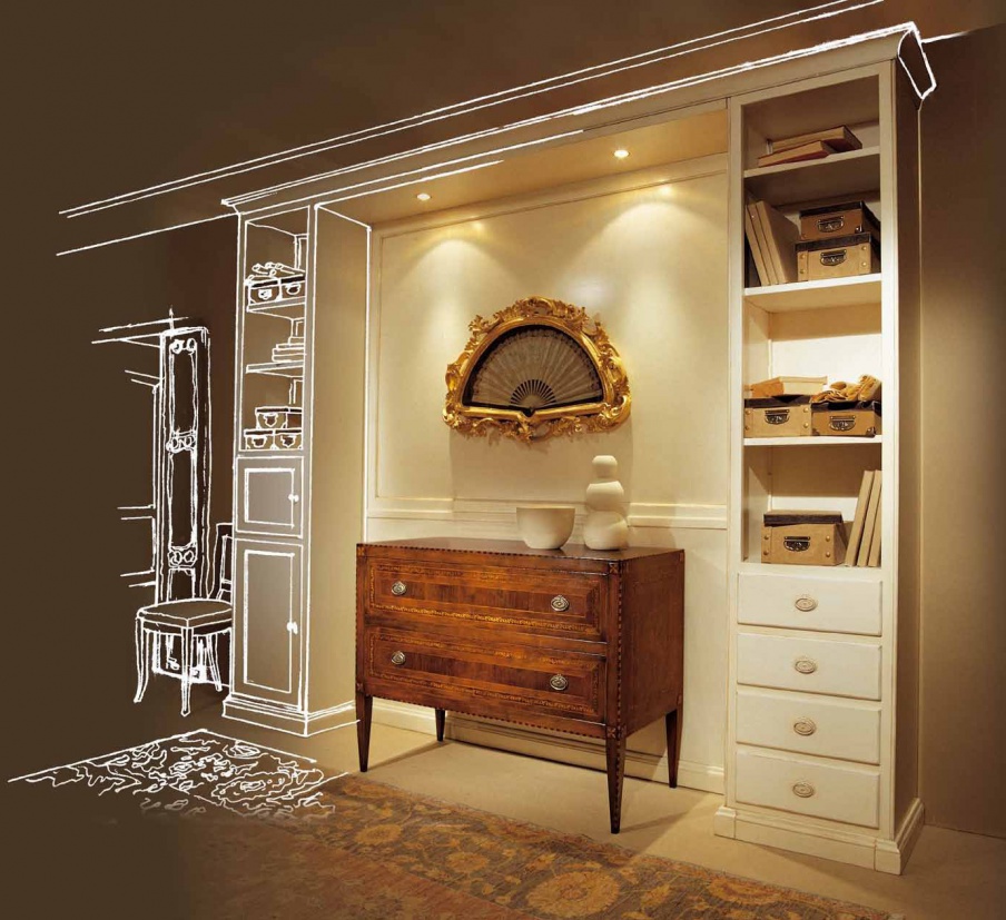 A chest of drawers on high legs Palladio, Epocart