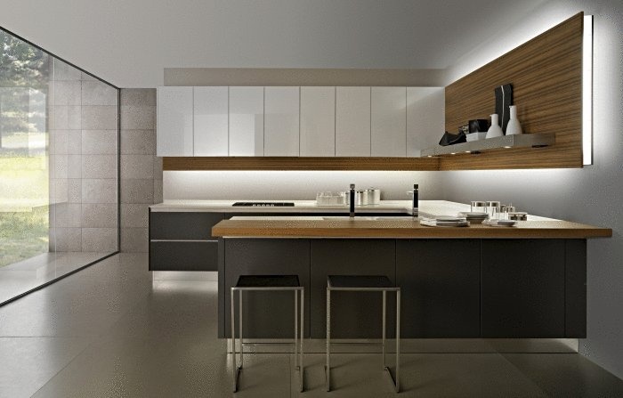 Kitchen (kitchen set) Salvarani, High teak