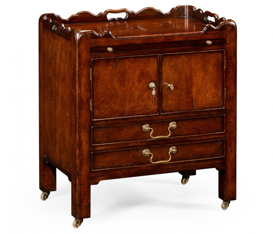 Bedside table with slide out surface for writing Georg III, Jonathan Charles