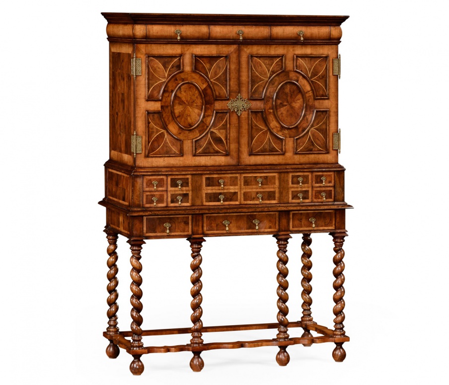 Cabinet for TV on the twisted legs of William and Mary, Jonathan Charles