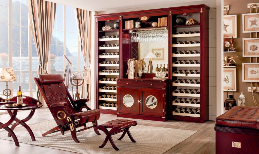 Chair with Ottoman Goldline, Caroti