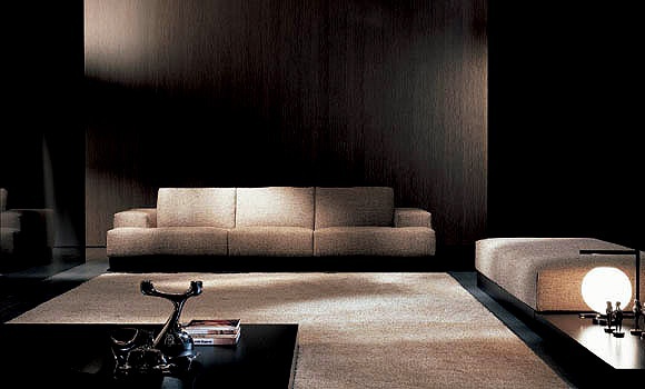 The sofa on an internal skeleton of wood, galileo - Swan