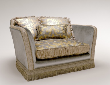 Armchair in fabric Loren Superior, Bruno Zampa