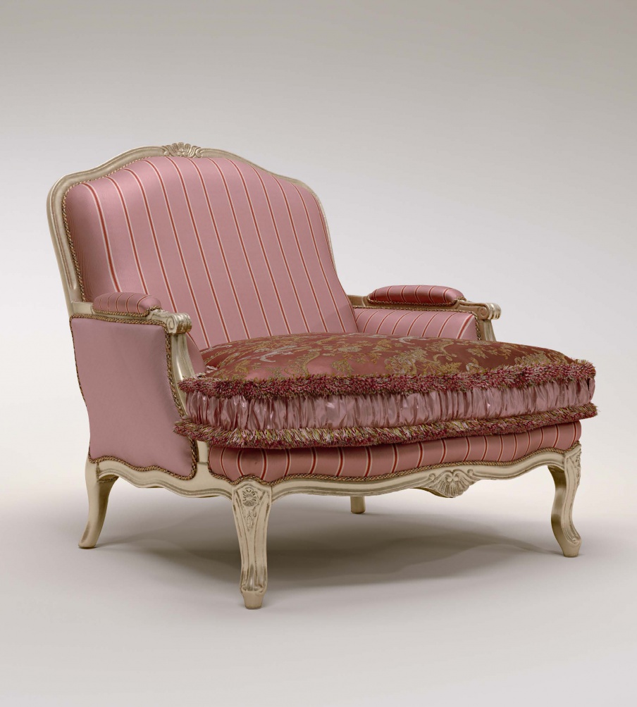 Armchair in fabric Luigi XV, Bruno Zampa