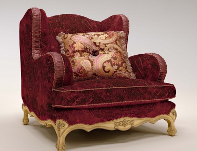 Armchair in fabric Merlino, Bruno Zampa
