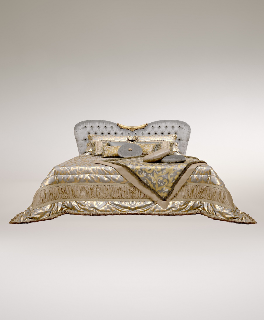 Double bed with upholstered headboard Alexander, Bruno Zampa