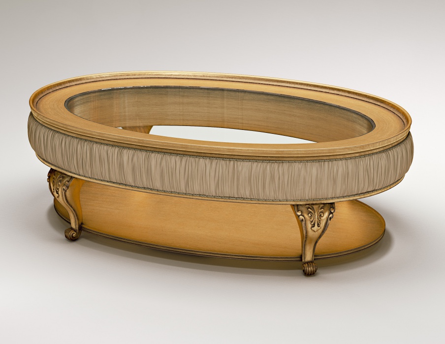 Oval coffee table Passepartout, Bruno Zampa