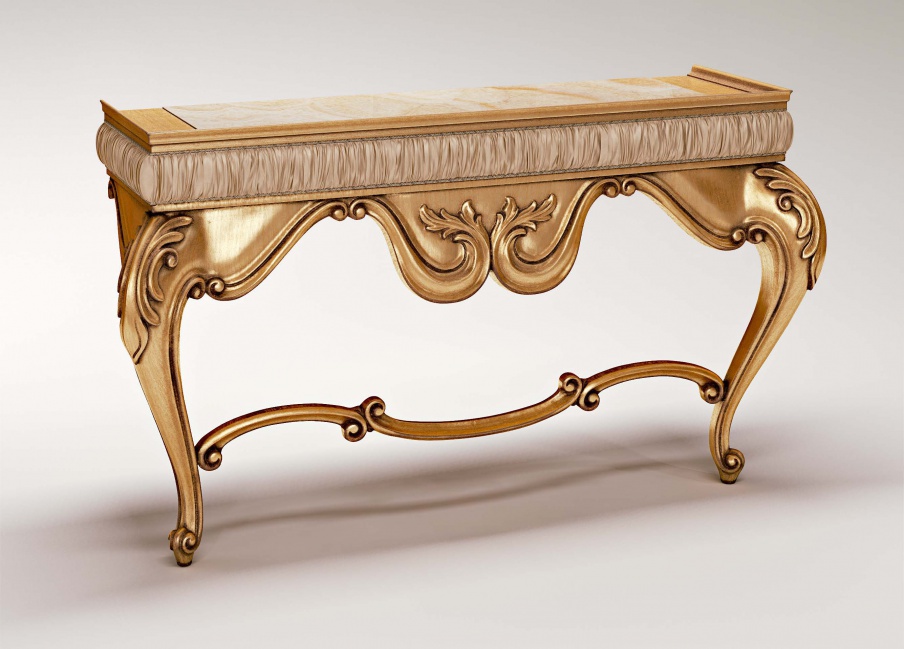 Passepartout console with marble top, Bruno Zampa