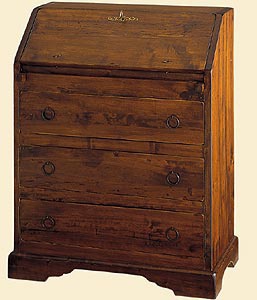 Secretaire from solid wood, DOLFI