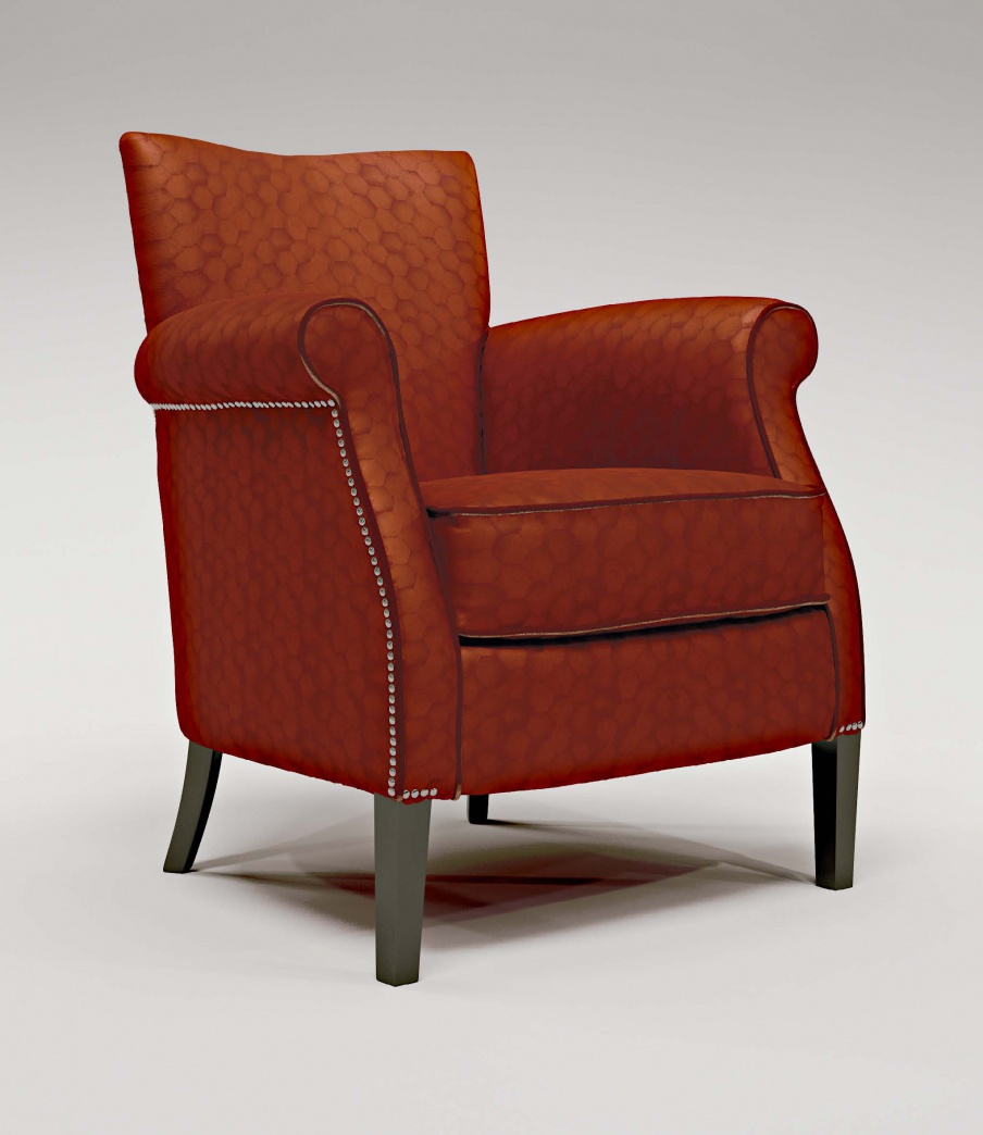 Armchair in fabric Aurora, Bruno Zampa