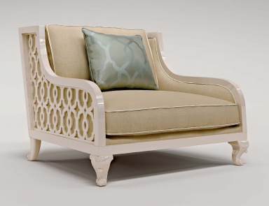 Armchair in fabric Club Wide, Bruno Zampa