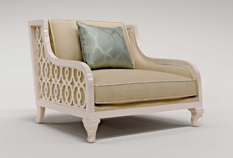 Armchair in fabric Club Wide, Bruno Zampa