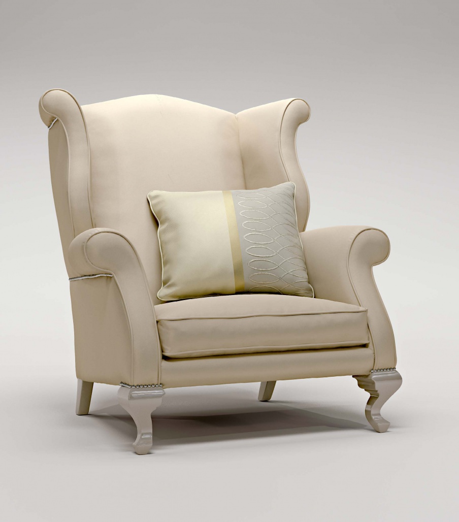 Armchair in fabric Diva, Bruno Zampa