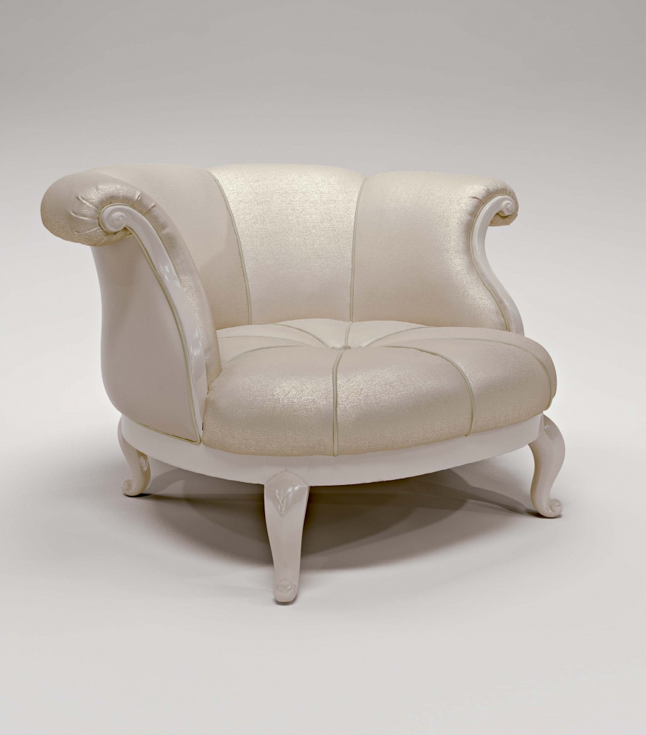 Armchair in fabric Flower, Bruno Zampa