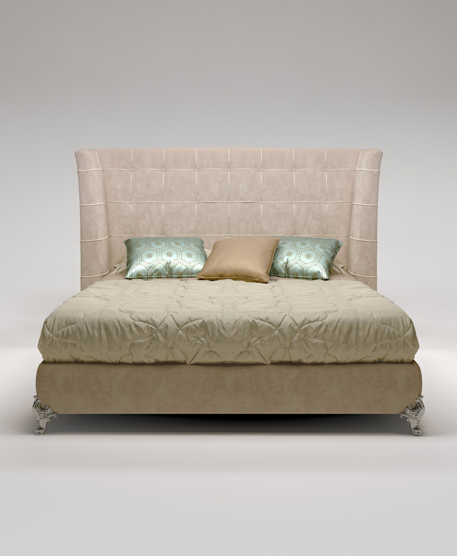 Double bed with upholstered headboard King, Bruno Zampa
