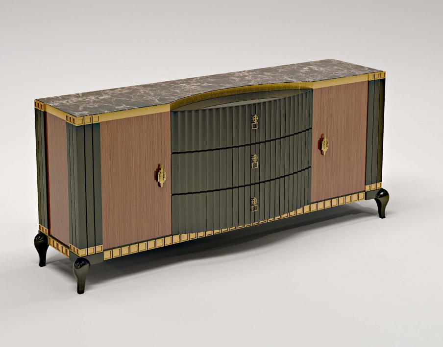 Dresser solid wood Duke, Bruno Zampa