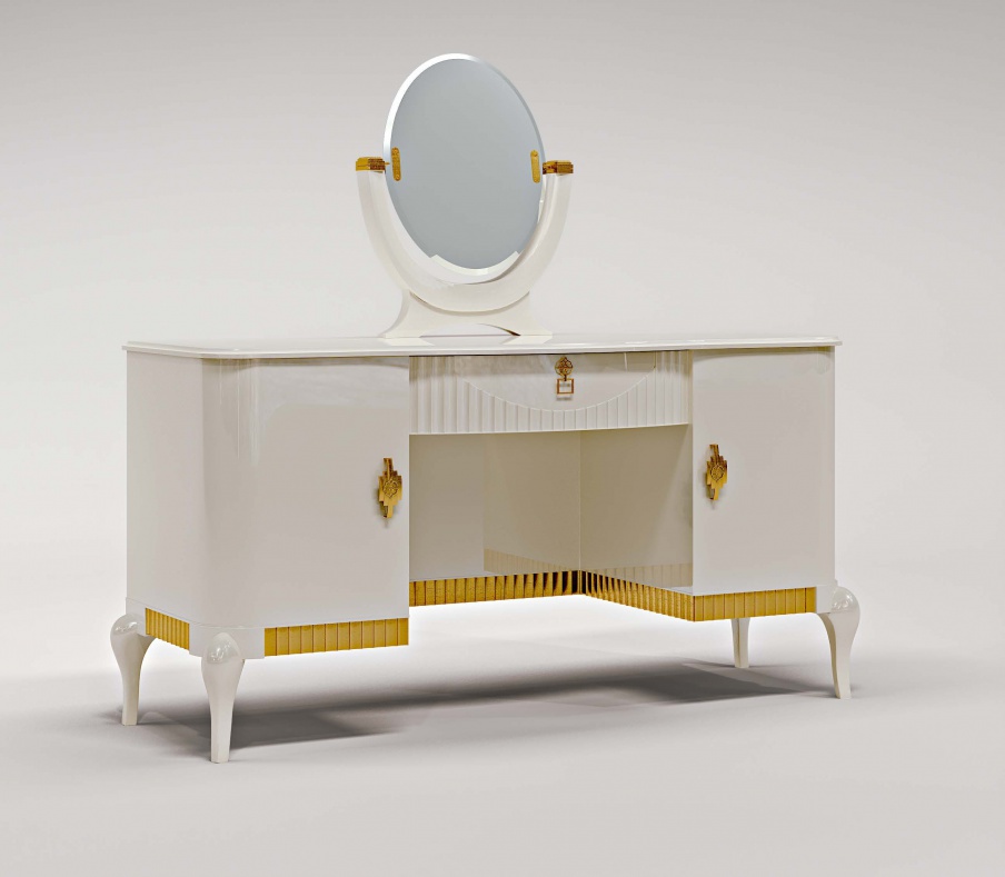 Vivien dressing table made of solid wood, Bruno Zampa