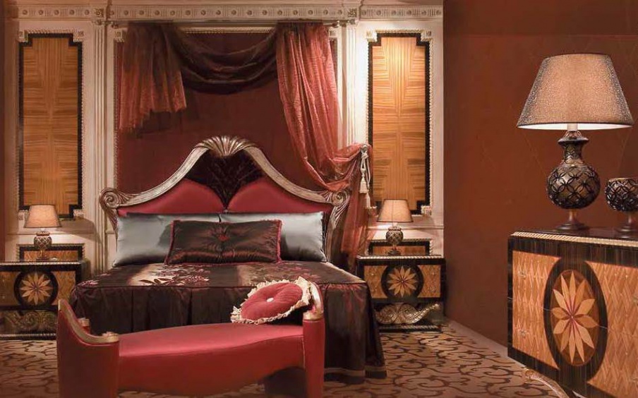 Double bed frame solid wood, Ezio Bellotti