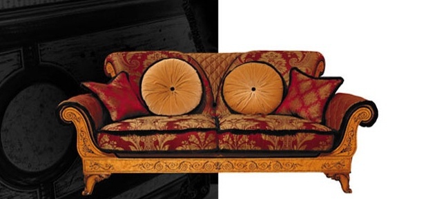 Sofa frame made of solid wood, Ezio Bellotti
