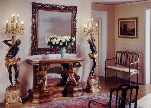 The console is made of solid wood, Ezio Bellotti