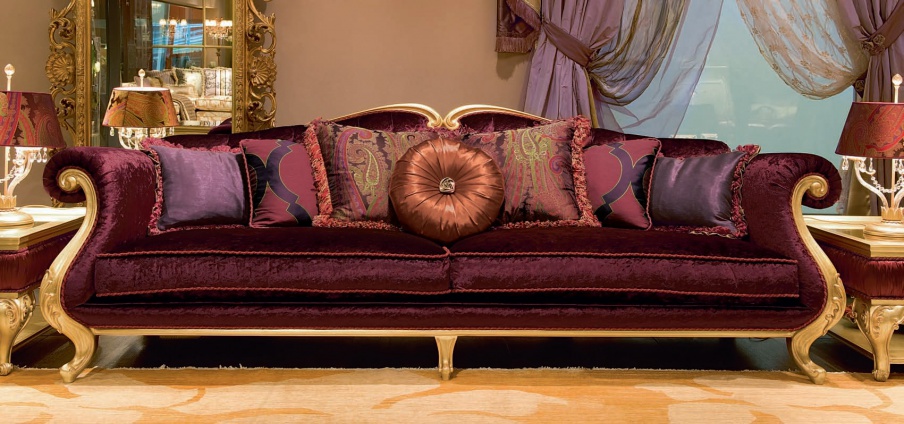 Four-seater sofa Valentino, Bruno Zampa