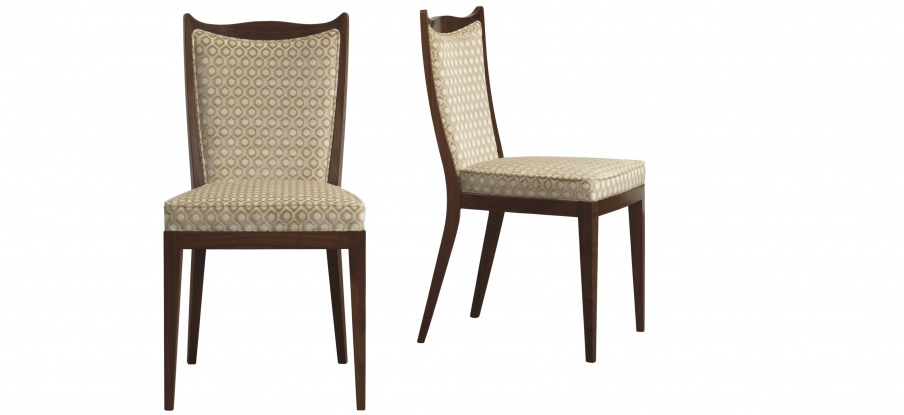 Dolcina chair in solid American walnut, Galimberti Nino