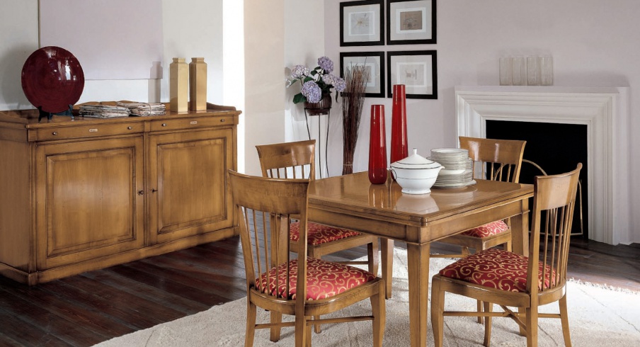 For dining room set with square table Taormina, Bizzotto