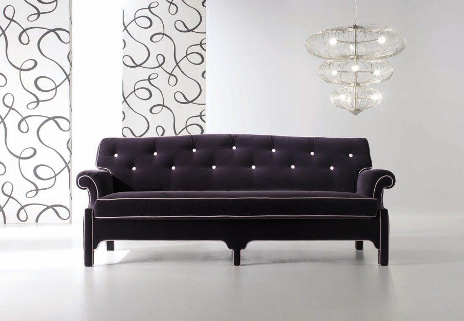 Three seater sofa Hollywood 40 in fabric, Galimberti Nino