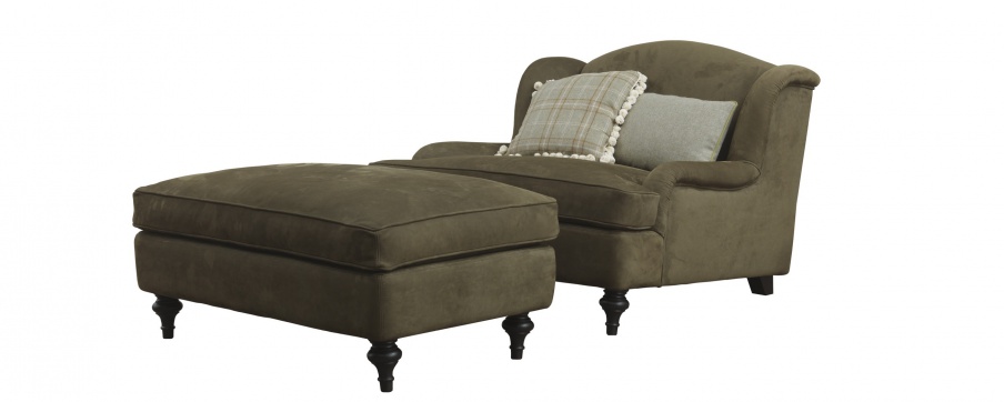 Armchair with Ottoman leg Tosca, Galimberti Nino