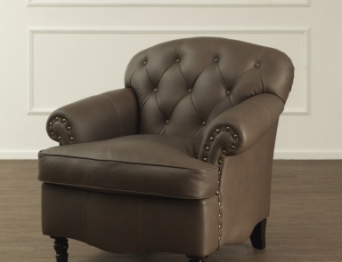 Chair in leather upholstery Margot, Galimberti Nino
