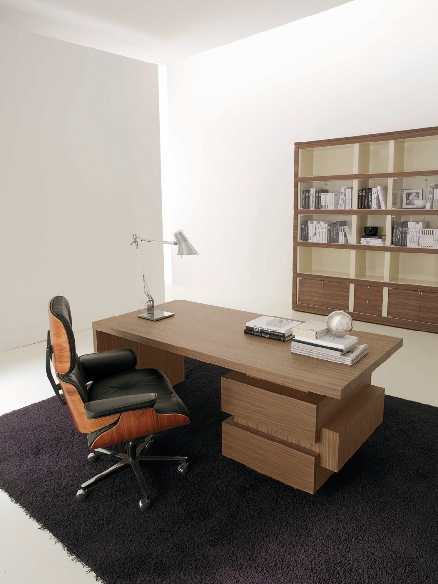 Desk Quadria natural wood, Galimberti Nino