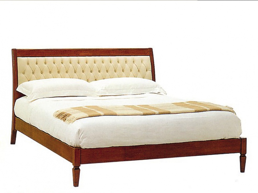 Double bed with upholstered headboard NL.113, Galimberti Nino