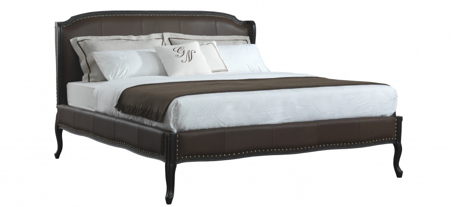 Double bed with upholstered headboard Pigro, Galimberti Nino