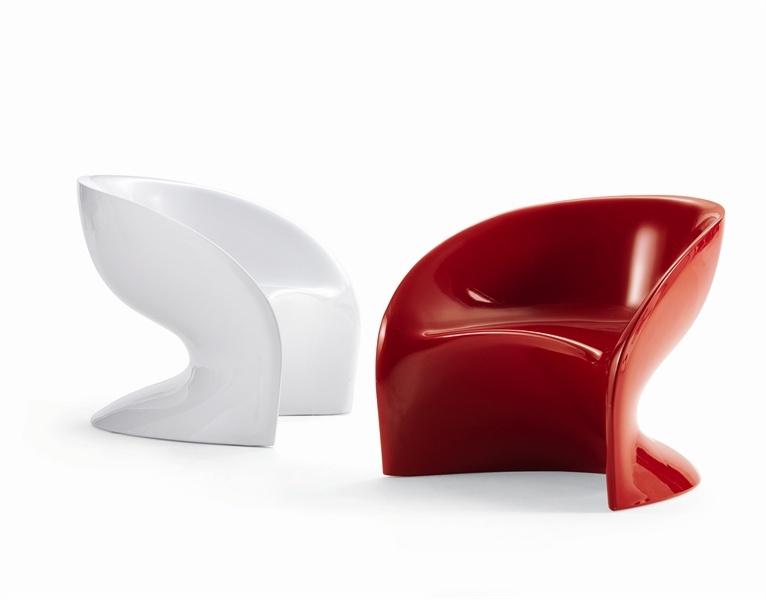 Armchair made of thermoplastic Vague, Flou