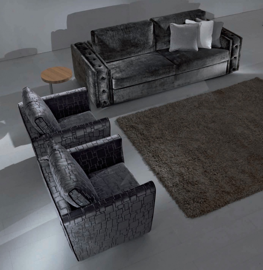 Double sofa bed, Cognac, Asnaghi (Made in Italy)