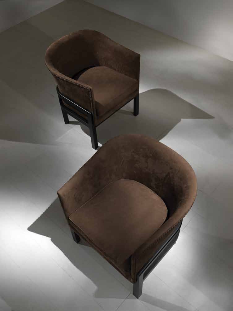 Armchair in fabric Milano, Asnaghi (Made in Italy)