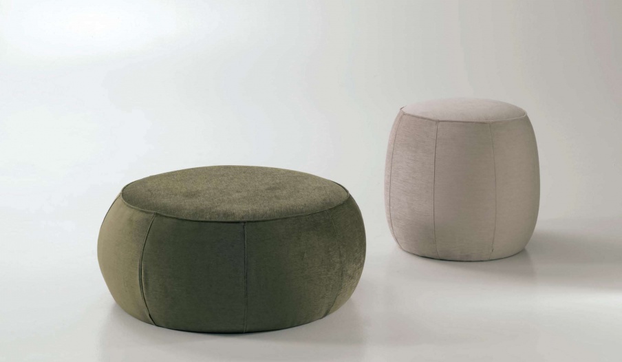 Pouf in fabric Slim, Asnaghi (Made in Italy)