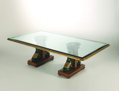 Coffee table natural wood Sandra Rossi, Colombo Stile