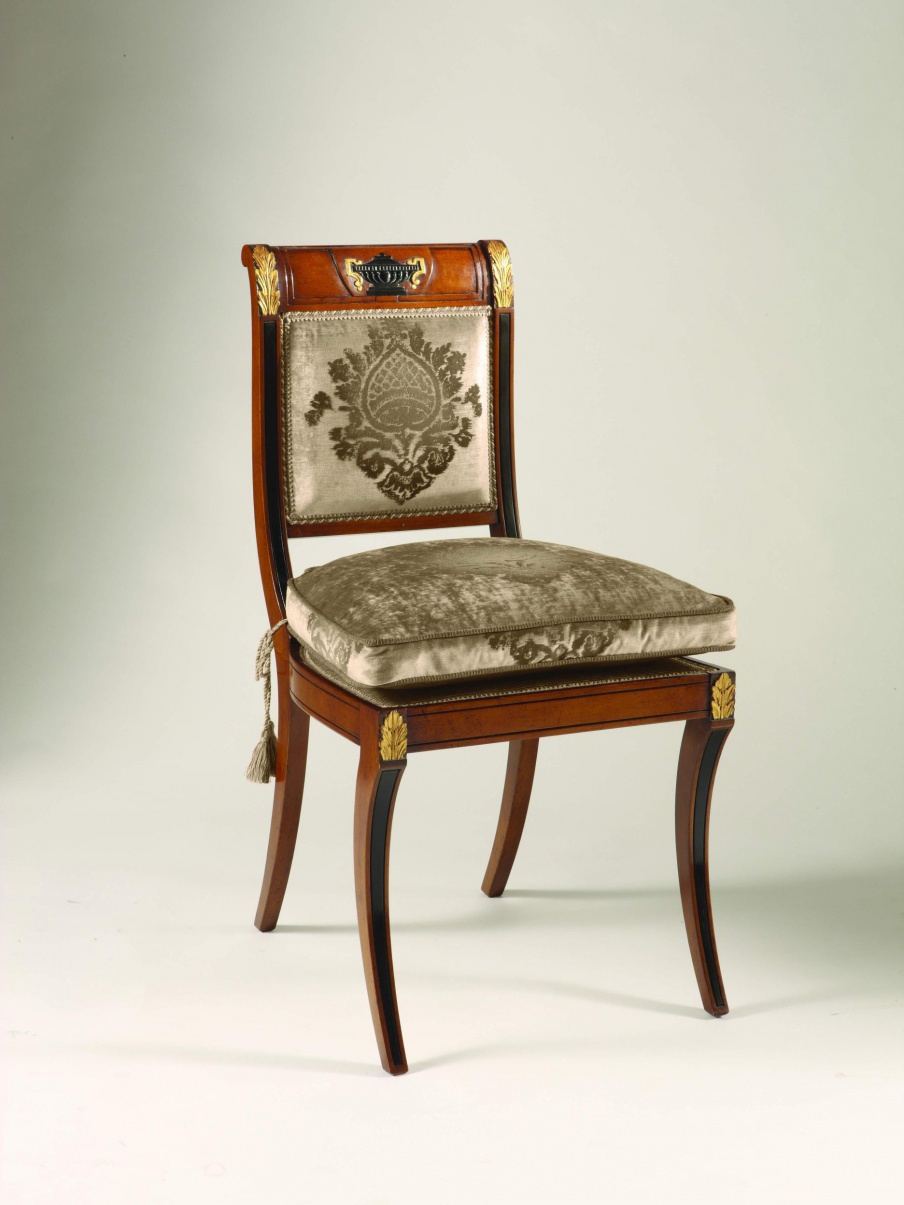 Chair natural wood Sandra Rossi, Colombo Stile 