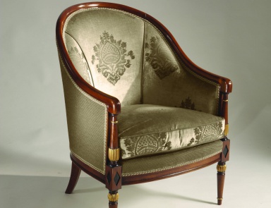 Chair with Ottoman for feet Sandra Rossi, Colombo Stile