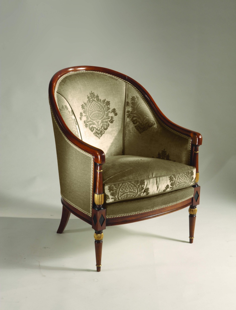 Chair with Ottoman for feet Sandra Rossi, Colombo Stile