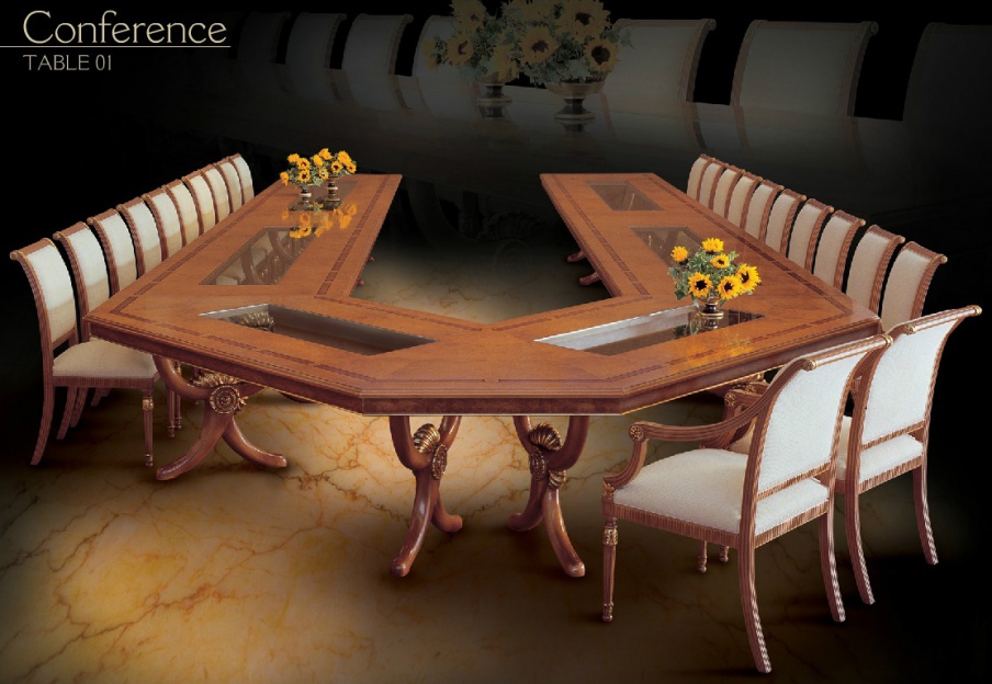 Conference table natural wood Impero, Angelo Cappellini