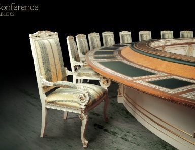 Conference table natural wood Impero, Angelo Cappellini