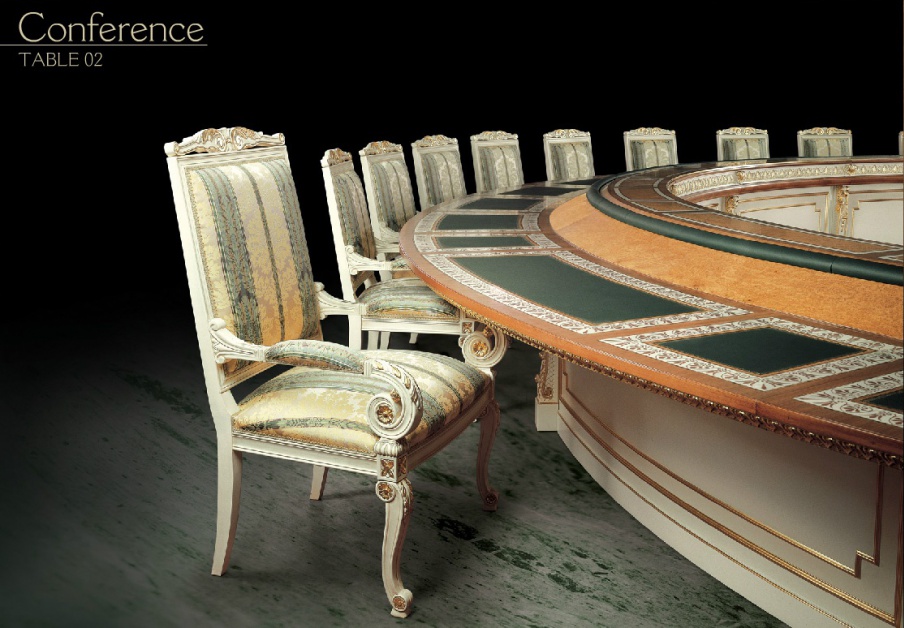 Conference table natural wood Impero, Angelo Cappellini