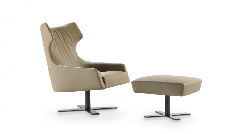 Chair swivel high back Grace, Busnelli