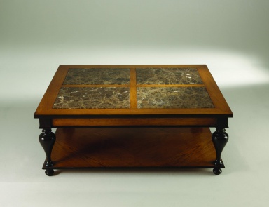 Coffee table natural wood Sandra Rossi, Colombo Stile