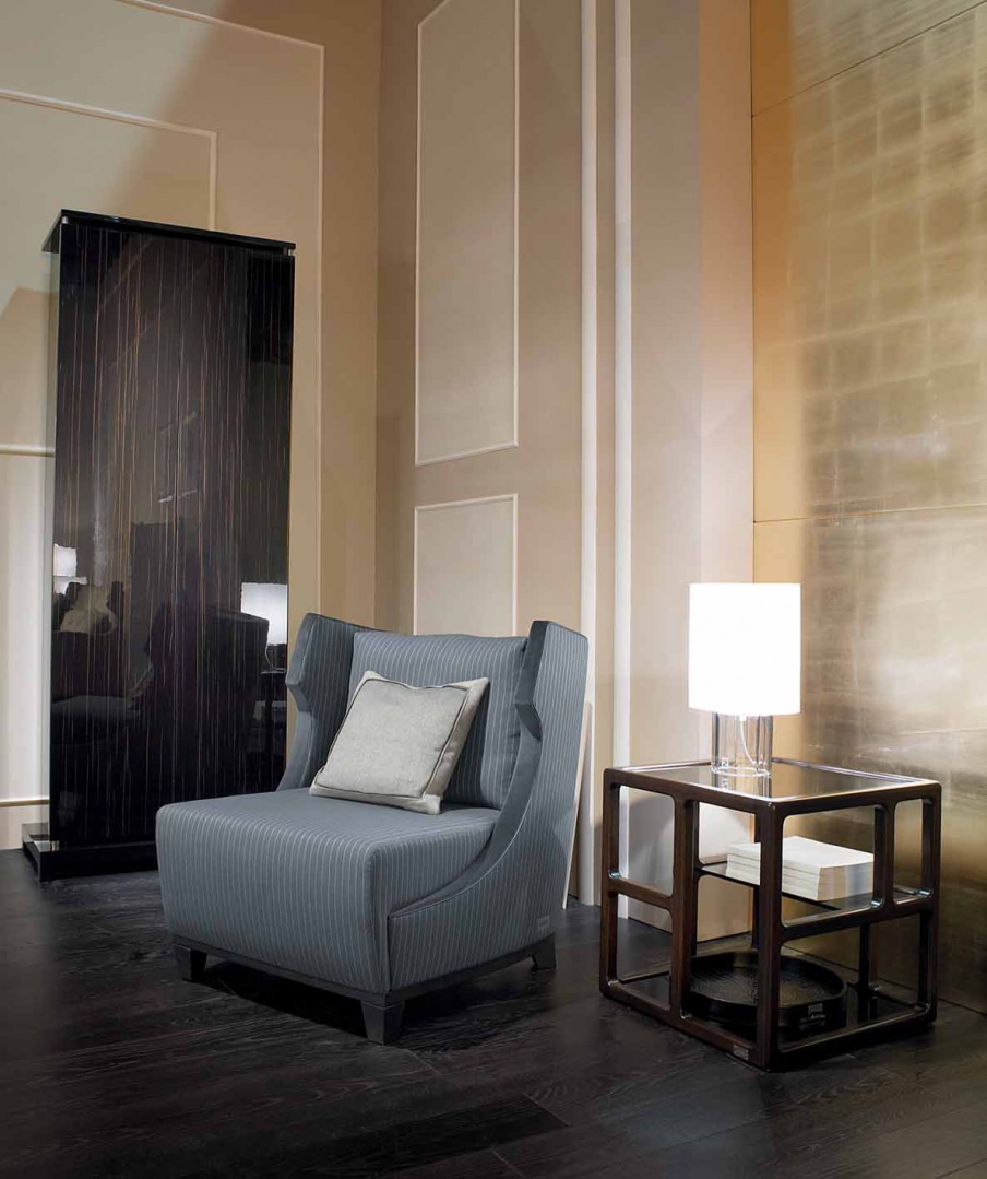 Armchair in fabric Dorchester, Fendi