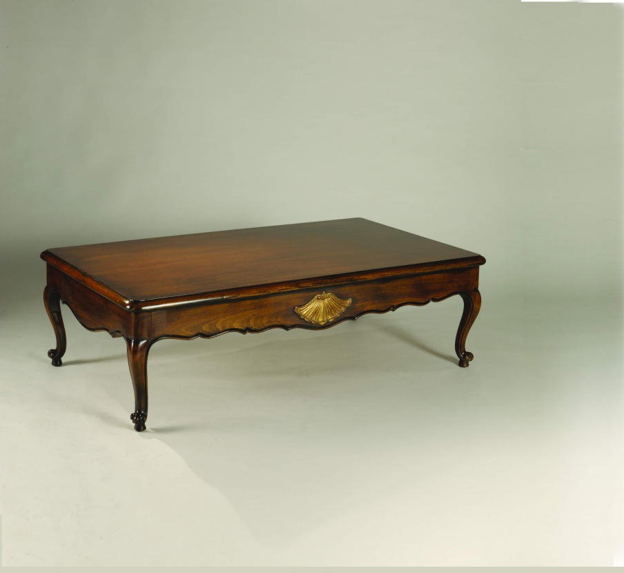 Coffee table natural wood Sandra Rossi, Colombo Stile