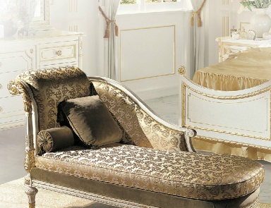 Chaise lounge with carved frame Chopin, Angelo Cappellini